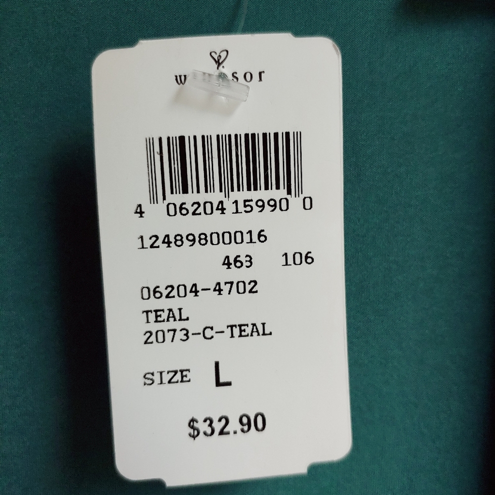 New Windsor Lounge Wear Pajamas - 2-Piece Set, Size Large, Teal - Picture 14 of 15